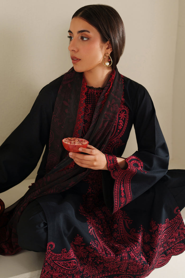 Farasha Summer Weaves Embroidered Lawn Unstitched 3Pcs Suit - Floral Flame