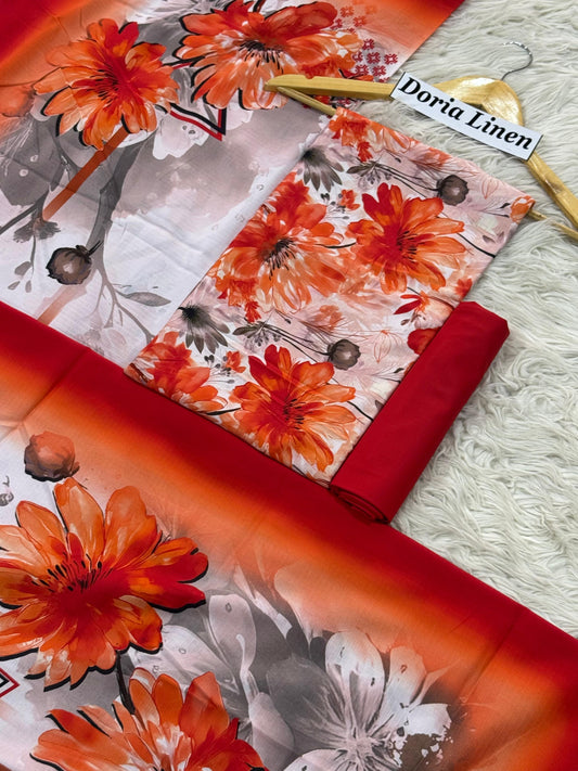 DORIA LINEN Digital Print 3pc 2025