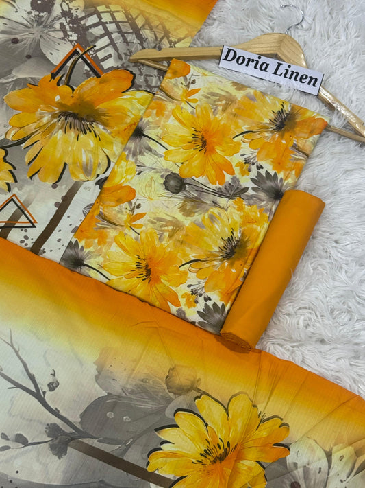 DORIA LINEN Digital Print 3pc 2025