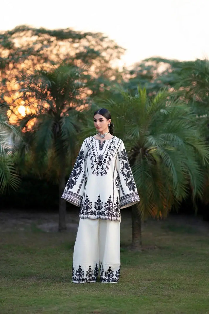 Zara ShahJahan | Unstitched LAWN 3pcs Heavy Embroidered With Chiffon Dupatta Eid Collection