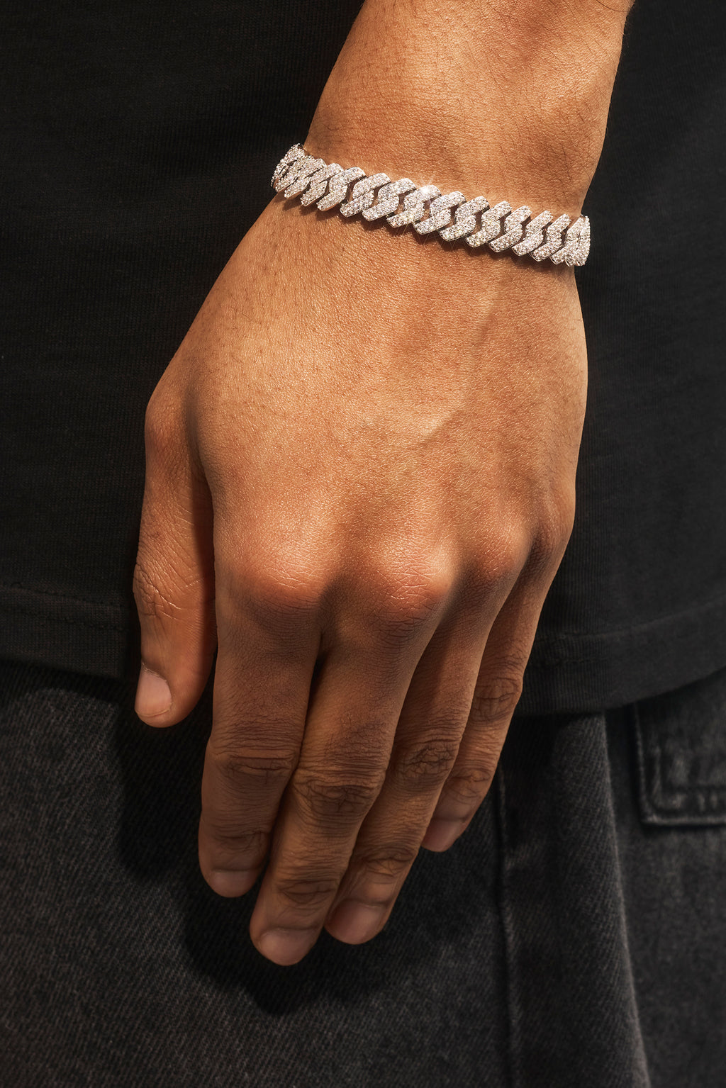 Iced Cuban Bracelet and Iced lightning pendent