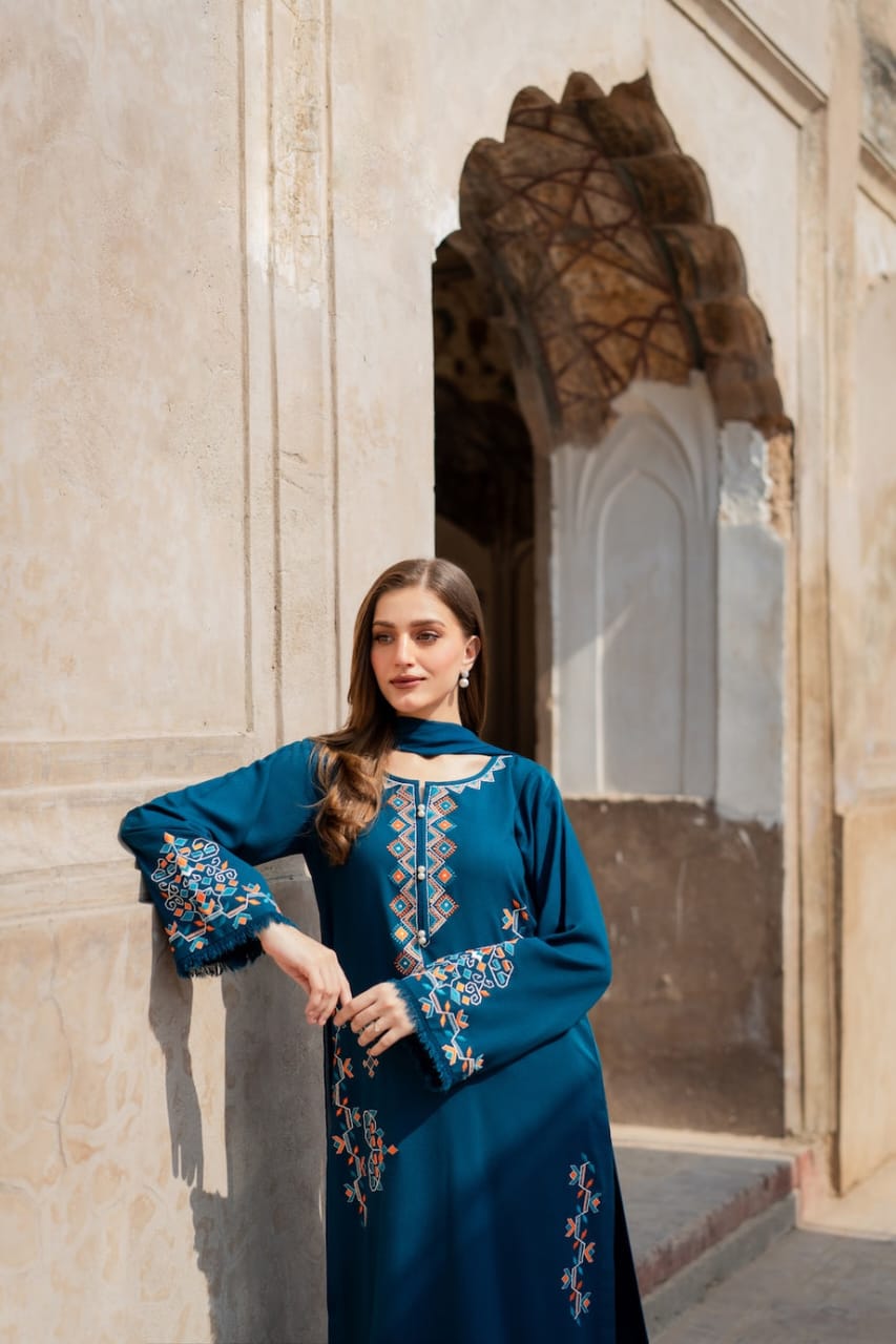 ZINC DHANAK 3Pcs Heavy Embroidered Suit