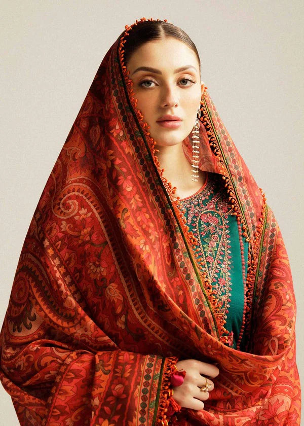 Hussain Rehar 3PCS Fully Embroidered PREMIUM LAWN Fabric