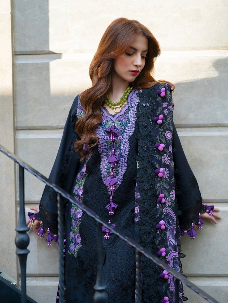 JADE-3PCS LAWN EMBROIDERED SHIRT WITH DOBBY  DUPATTA AND TROUSER
