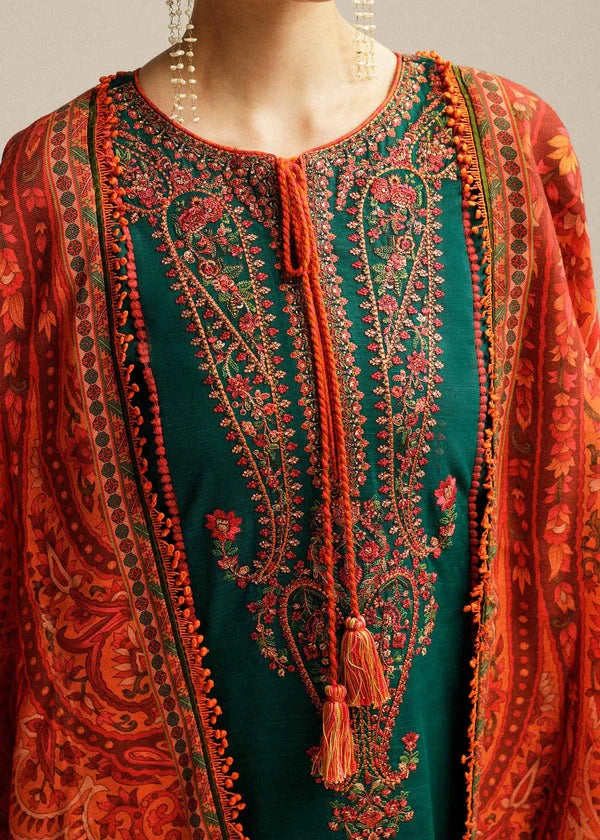 Hussain Rehar 3PCS Fully Embroidered PREMIUM LAWN Fabric