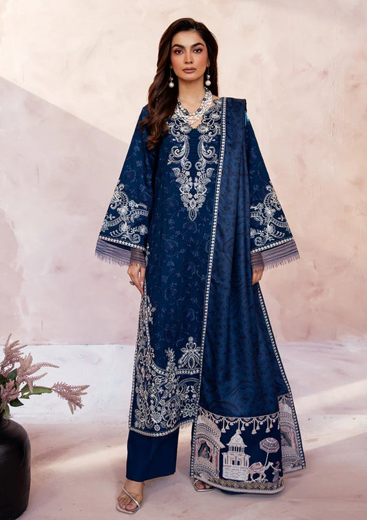 Zarqash | Unstitched LAWN 3pcs Heavy Embroidered With Chiffon Dupatta Eid Collection
