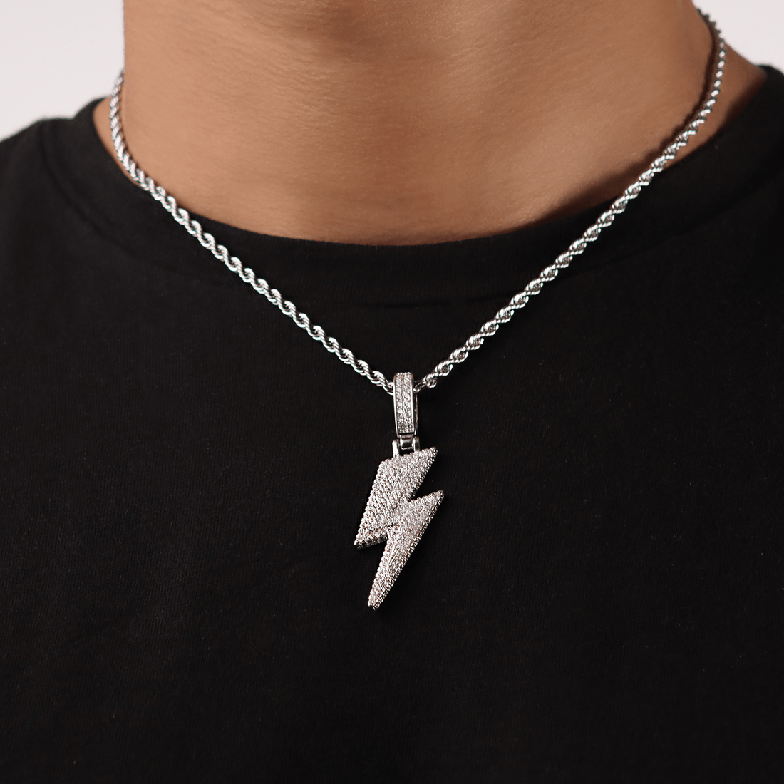 Iced Cuban Bracelet and Iced lightning pendent