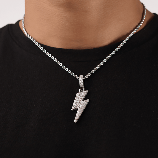 Iced Cuban Bracelet and Iced lightning pendent
