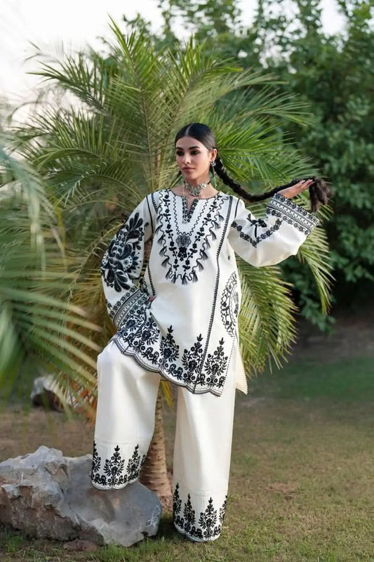 Zara ShahJahan | Unstitched LAWN 3pcs Heavy Embroidered With Chiffon Dupatta Eid Collection