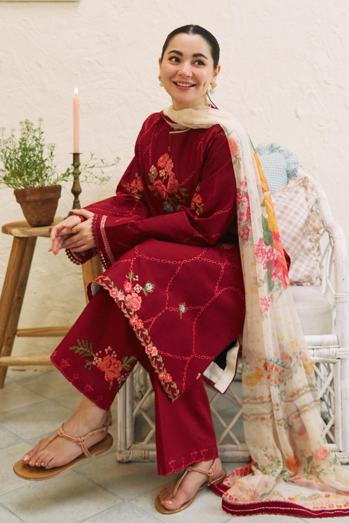 Zara ShahJahan | Unstitched LAWN 3pcs Heavy Embroidered With Chiffon Dupatta & Patches Eid Collection