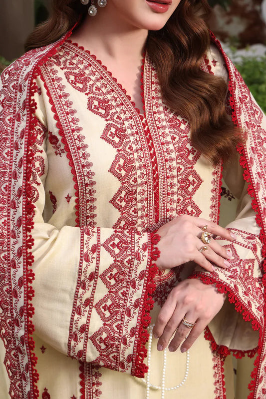 Zara ShahJahan | Unstitched LAWN 3pcs Heavy Embroidered Suit With Chiffon Dupatta & Patches Eid