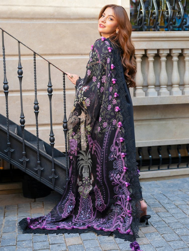 JADE-3PCS LAWN EMBROIDERED SHIRT WITH DOBBY  DUPATTA AND TROUSER