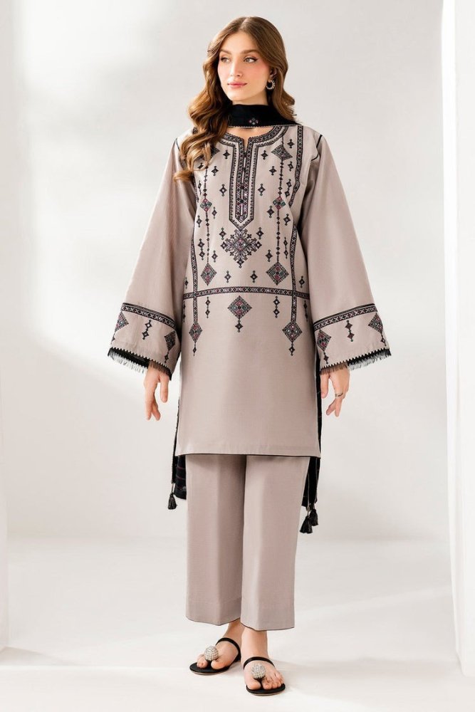 JAZMIN | Unstitched Lawn Digital Printed 3pcs With Chiffon Dupatta & Patches Eid Collection