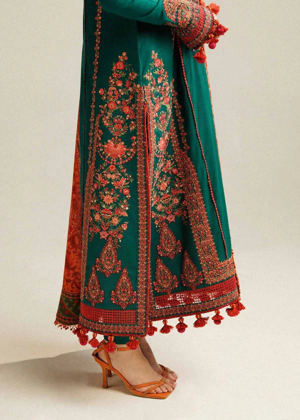 Hussain Rehar 3PCS Fully Embroidered PREMIUM LAWN Fabric