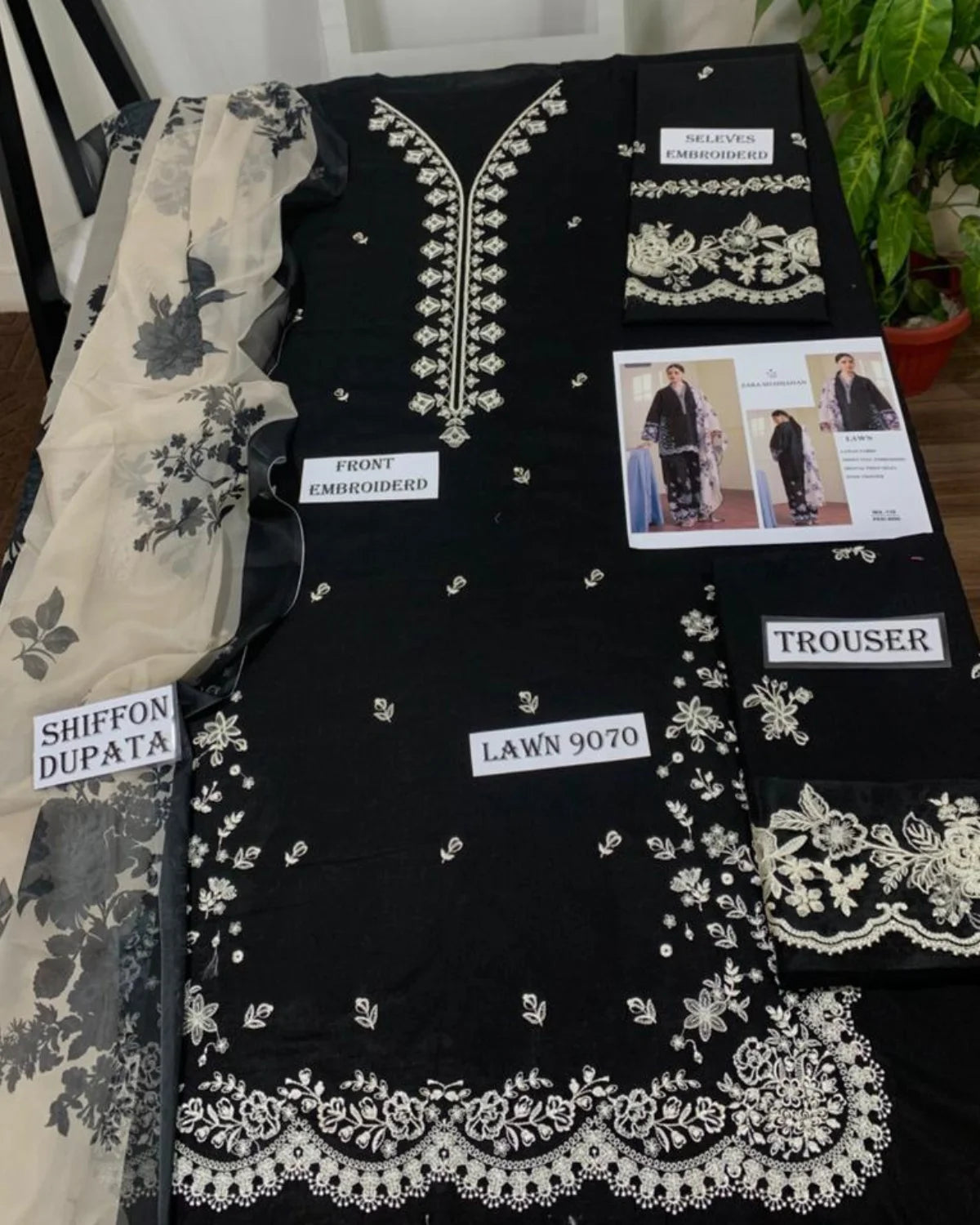 Zara ShahJahan | Unstitched LAWN 3pcs Heavy Embroidered With Chiffon Dupatta Eid Collection