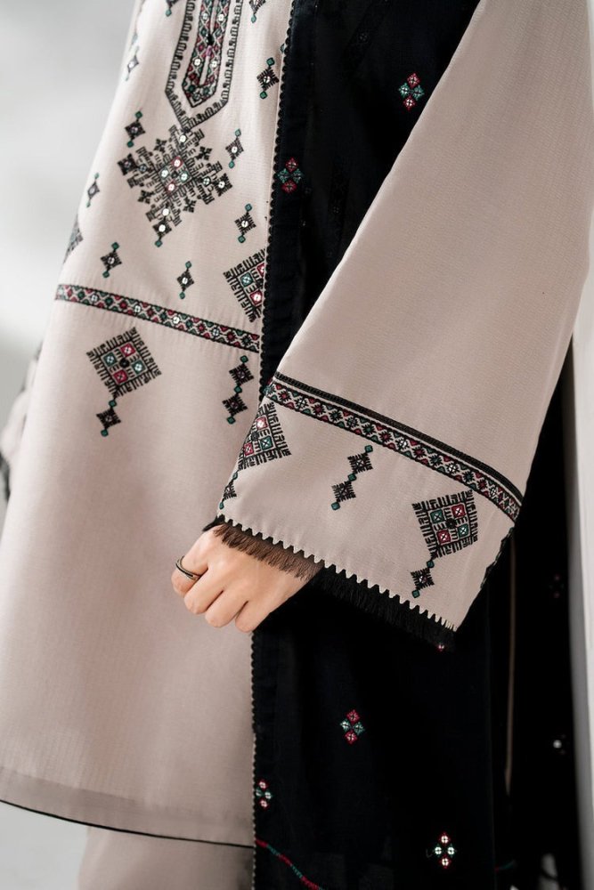 JAZMIN | Unstitched Lawn Digital Printed 3pcs With Chiffon Dupatta & Patches Eid Collection