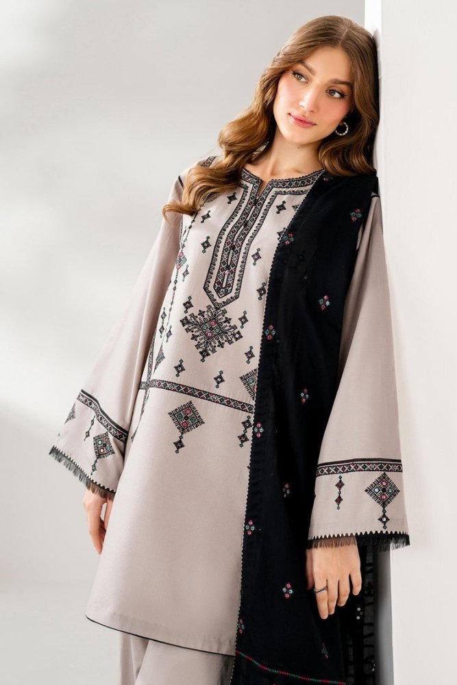 JAZMIN | Unstitched Lawn Digital Printed 3pcs With Chiffon Dupatta & Patches Eid Collection