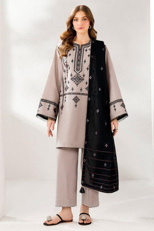 JAZMIN | Unstitched Lawn Digital Printed 3pcs With Chiffon Dupatta & Patches Eid Collection