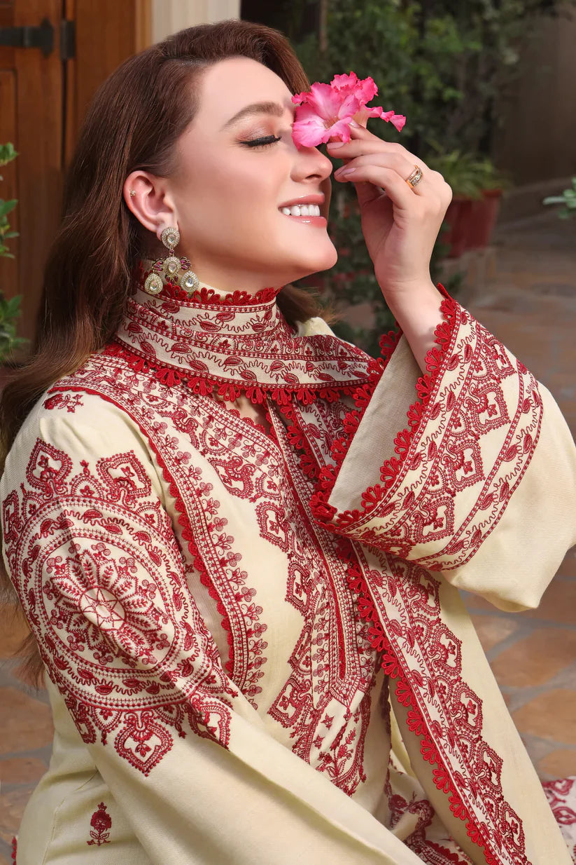 Zara ShahJahan | Unstitched LAWN 3pcs Heavy Embroidered Suit With Chiffon Dupatta & Patches Eid