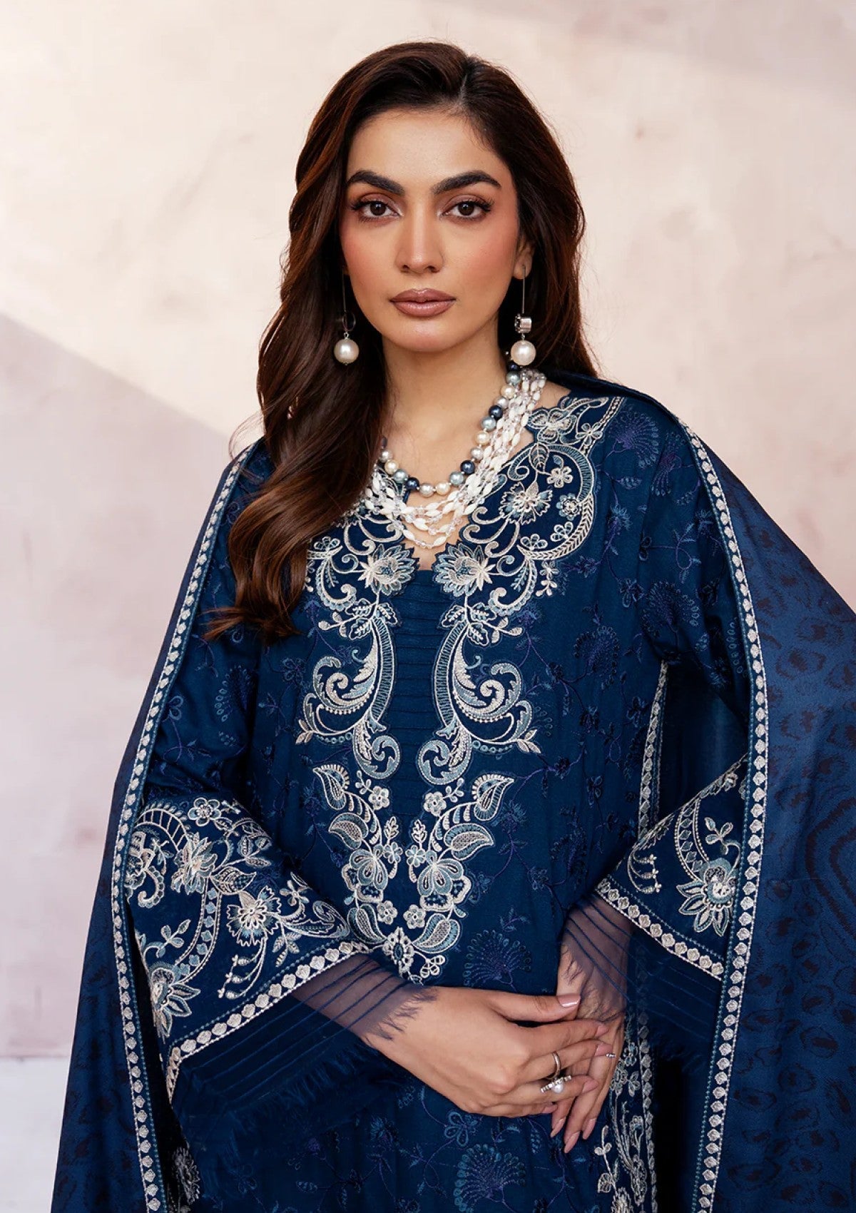 Zarqash | Unstitched LAWN 3pcs Heavy Embroidered With Chiffon Dupatta Eid Collection