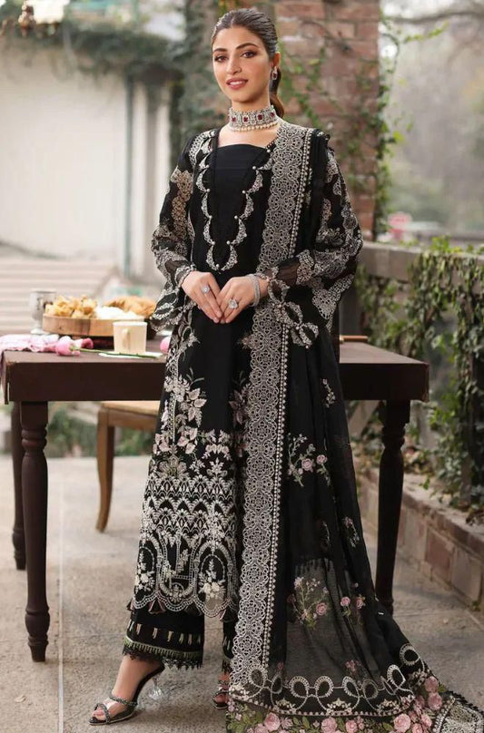 ASIM JOFA-3PC LAWN EMBROIDERED SHIRT WITH CHIFFON EMBROIDERED DUPATTA AND TROUSER