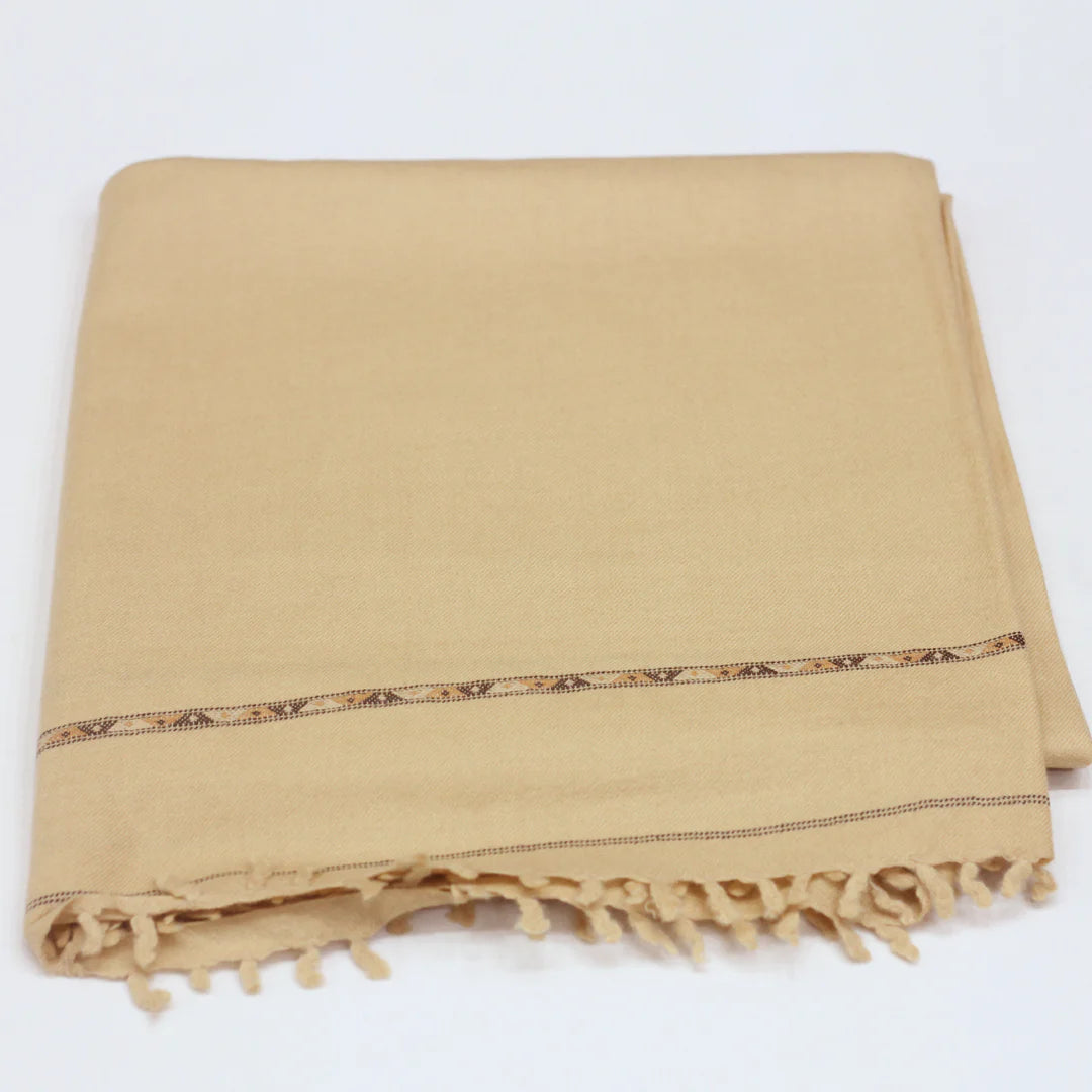 Wool khaki Blend Men Shawl